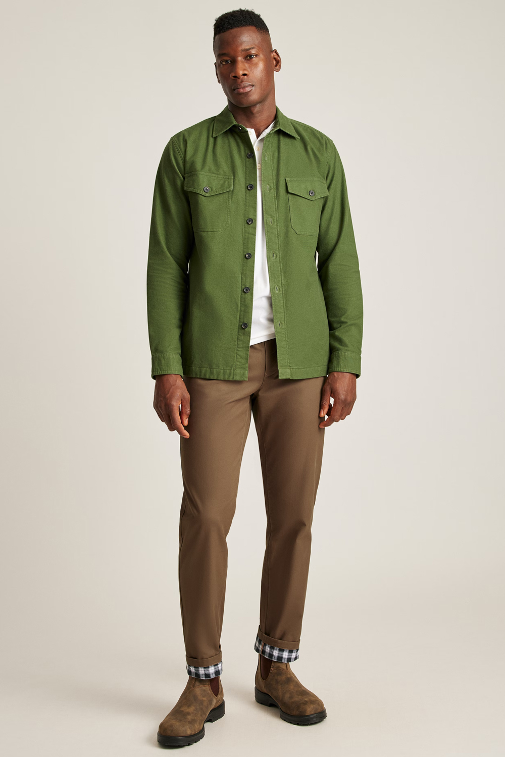 perfectcolourcombos31 Men's brown and green outfit combination