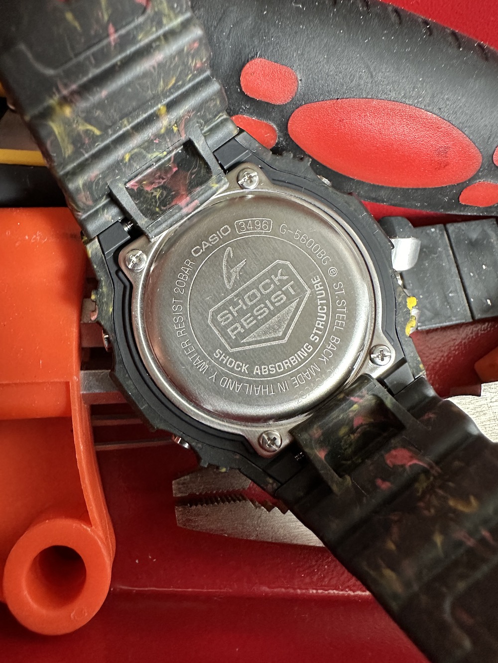 Gshock G5600BG caseback